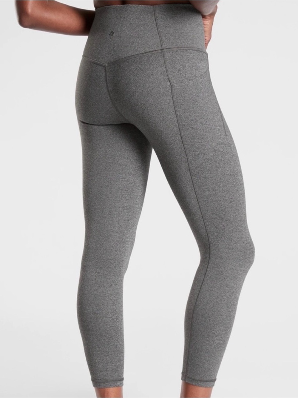 Athleta Salutation Women’s XS High-Waist Gray Active Leggings Stash Pocket